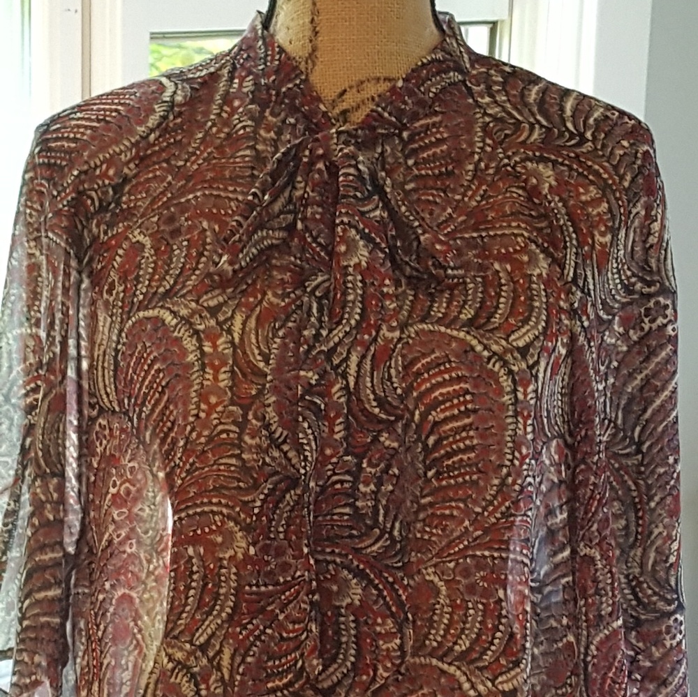 Sheer print top