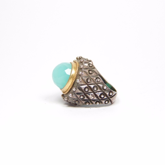 *SOLD* Blue Dome Ring - Picture 3 of 4