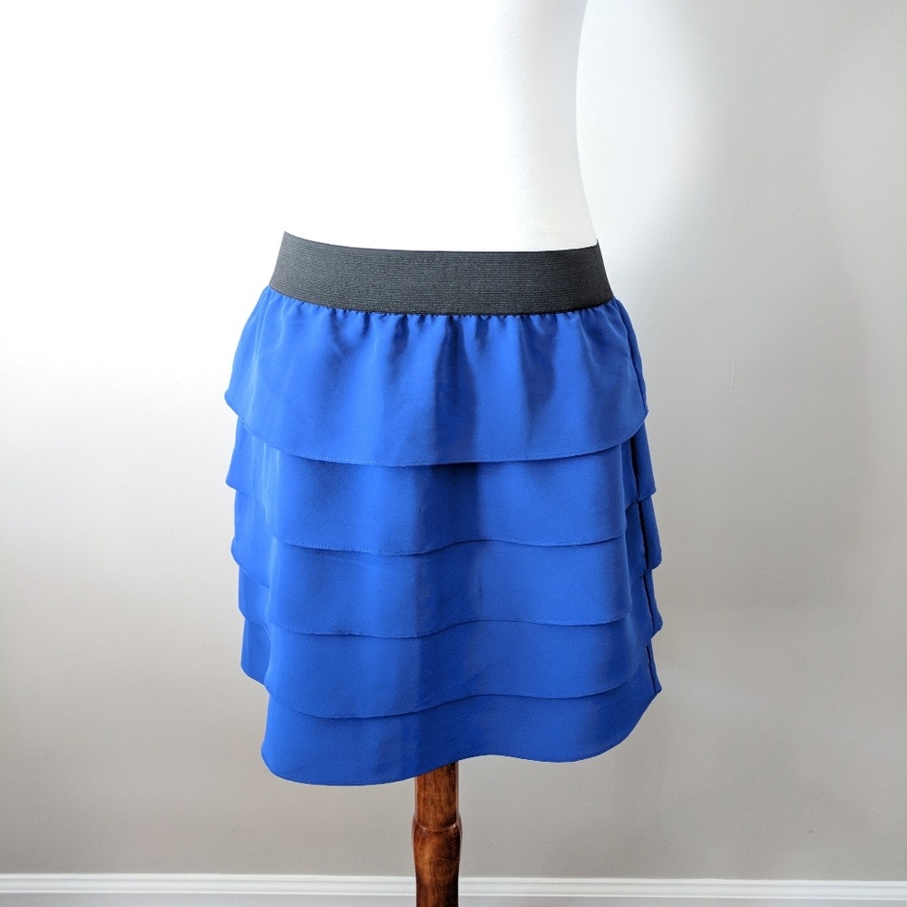 *NWT* blue tiered skirt