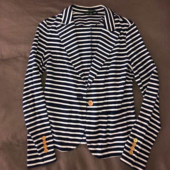 Lauren Ralph Lauren Jackets & Blazers - Lauren by Ralph Lauren Navy/White striped blazer