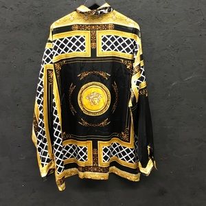 Vintage VERSACE Print Long Sleeve Men’s Button Up