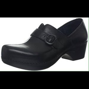 Black Dansko leather clogs