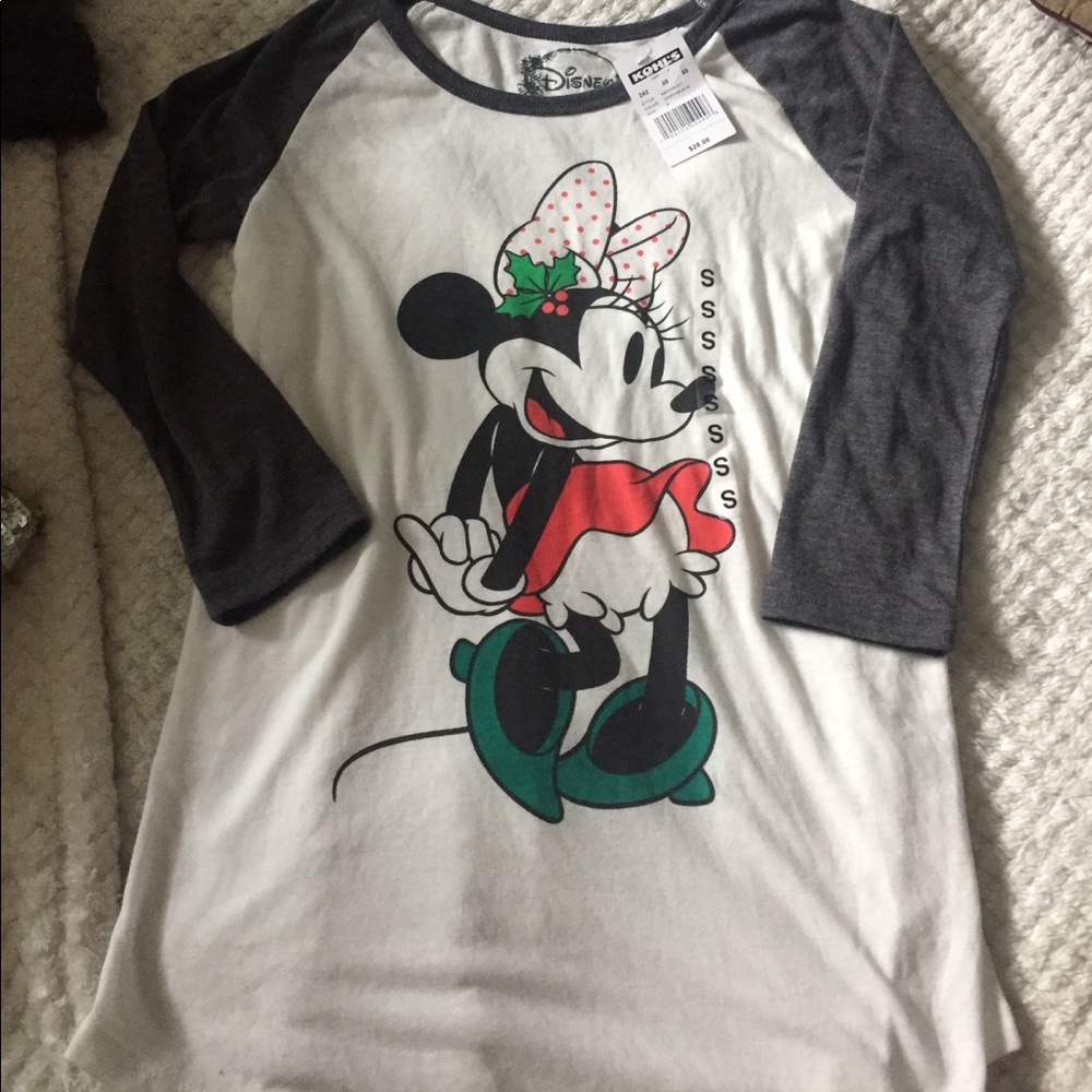 Minnie's Christmas top.