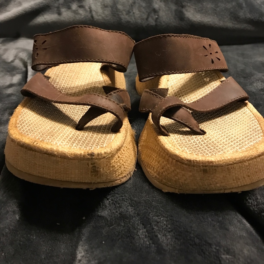 Brown leather sandals