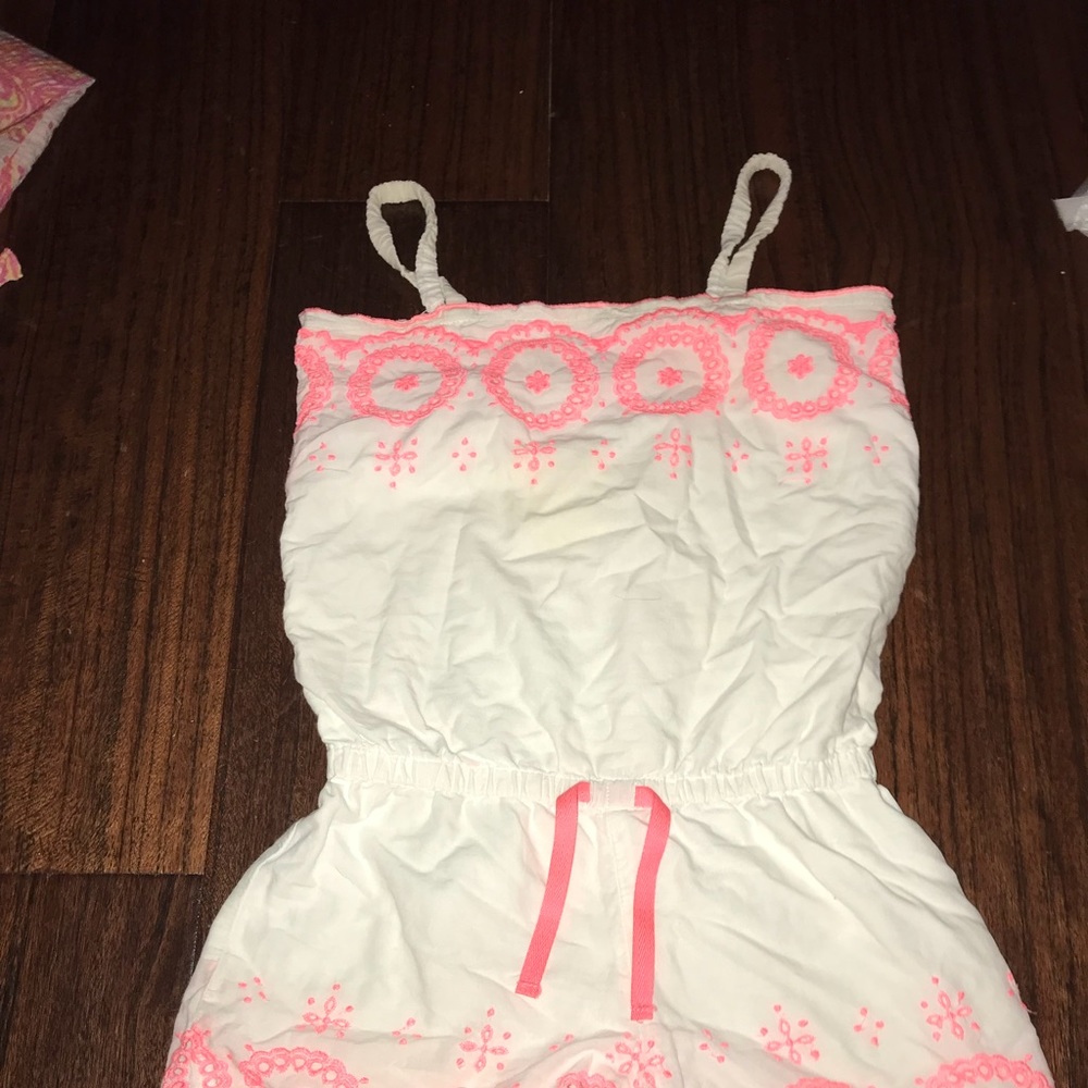Little girl Hot pink romper