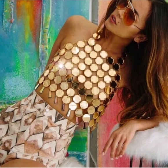 BESTSELLER🌟Disco Darling Ball Drop Mirror Top - Picture 7 of 8