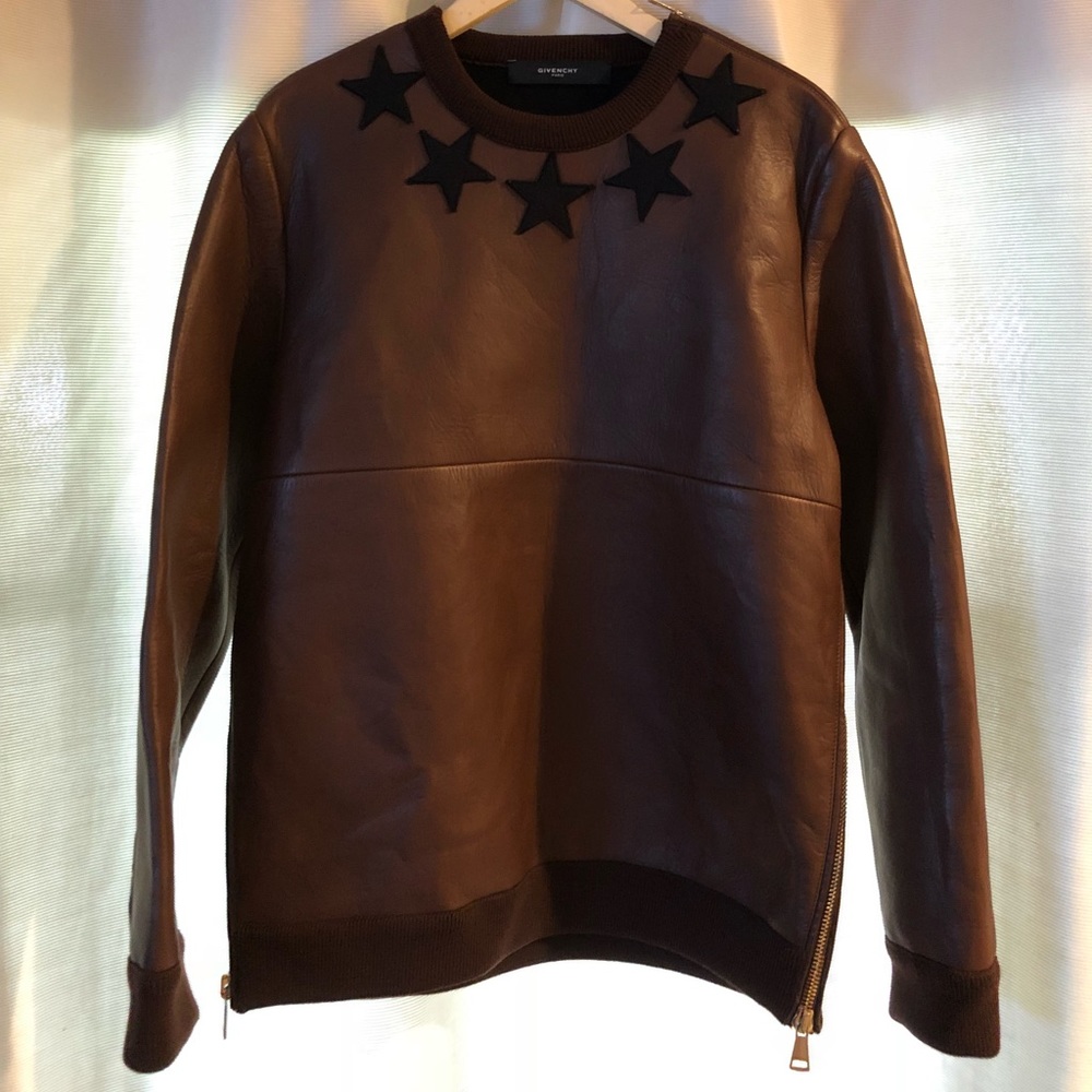 Givenchy leather star sweater