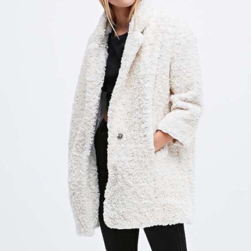 Silence + Noise Fuzzy Cocoon Coat