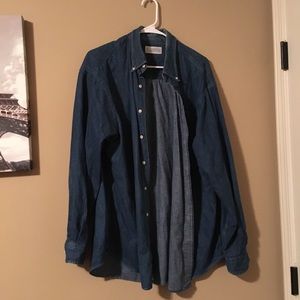 MEN Button Down Denim Shirt