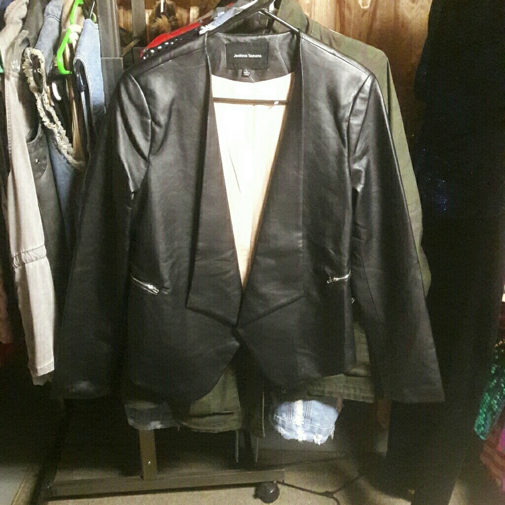 Faux leather jacket