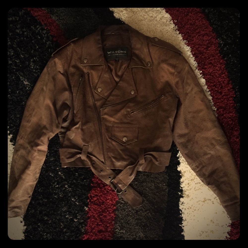 Genuine leather 80's throwback jacket