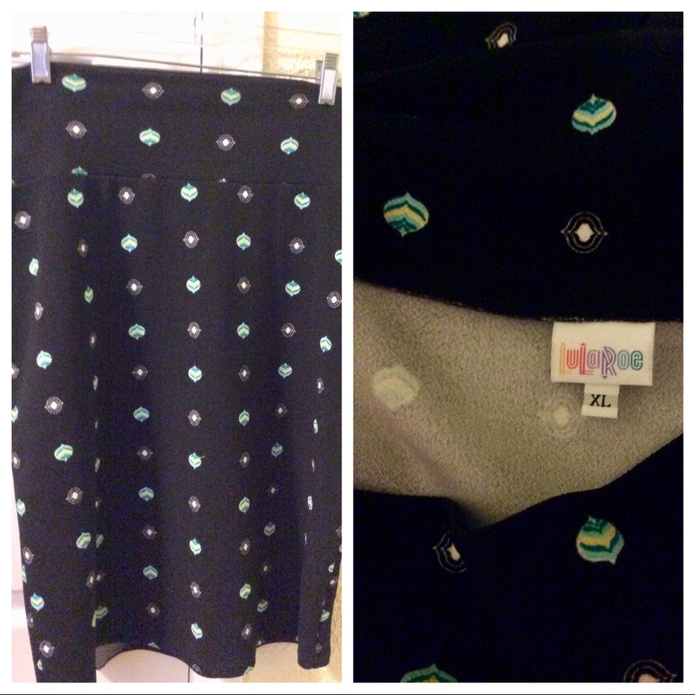 Lularoe Cassie XL in black and green