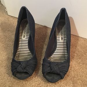 American Eagle Denim Wedges