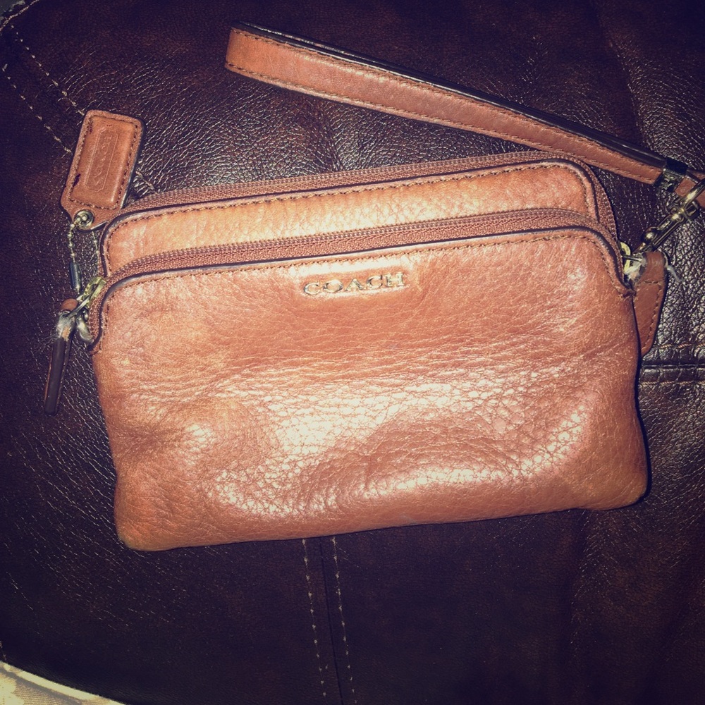 Coach leather wristlet