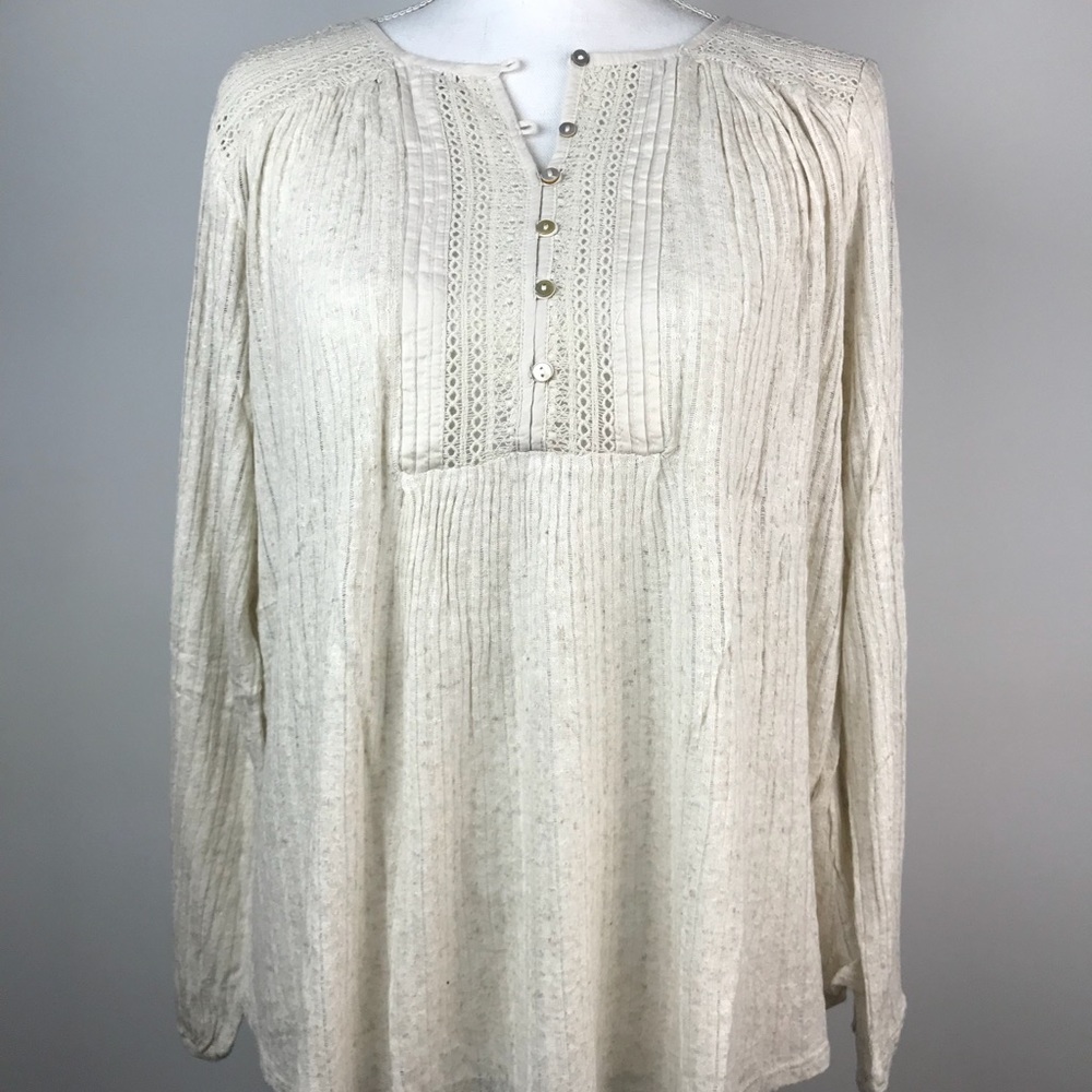 Lucky Brand oatmeal Henley SZ XL