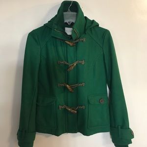 Green pea coat