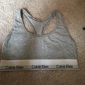 Calvin Klein Gray Sports Bra