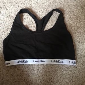 Calvin Klein Black Sports bra