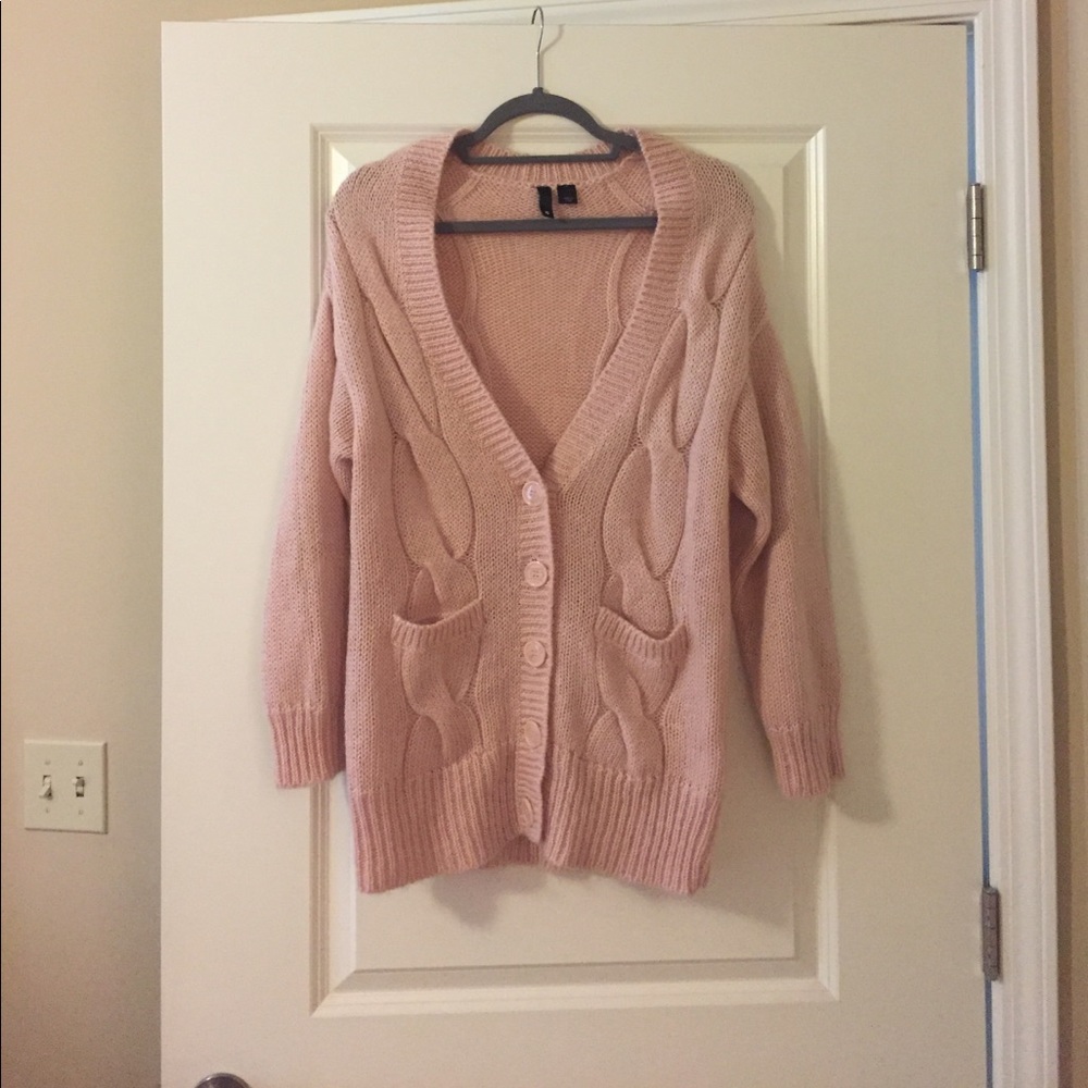 Blush cable knit