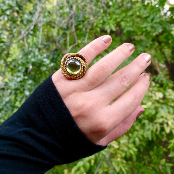 *SOLD* Golden Rope Ring // Handmade - Picture 4 of 4