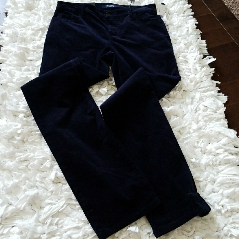 CHAPS Madden Straight Midrise Slimming Corduroy