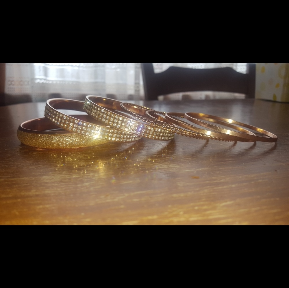 Rose Gold Bangle Set