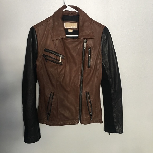 MICHAEL Michael Kors leather motorcycle jacket - Picture 2 of 5
