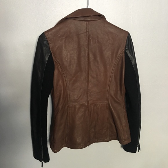 MICHAEL Michael Kors leather motorcycle jacket - Picture 3 of 5