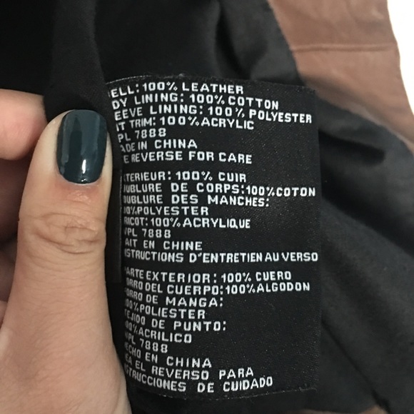 MICHAEL Michael Kors leather motorcycle jacket - Picture 5 of 5