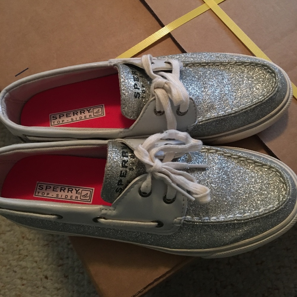 Sparkly sperry shoes