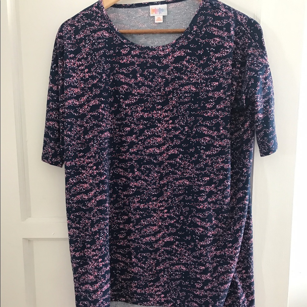 Lularoe Irma size Xs blue and pink dots