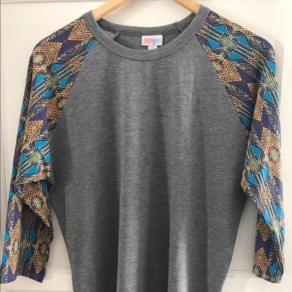Lularoe Randy size L with pattern sleeve!!