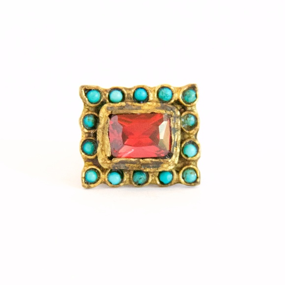 *SOLD* Gilded Book Ring // Handmade - Picture 2 of 5