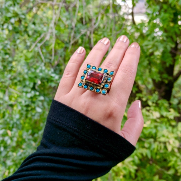 *SOLD* Gilded Book Ring // Handmade - Picture 5 of 5