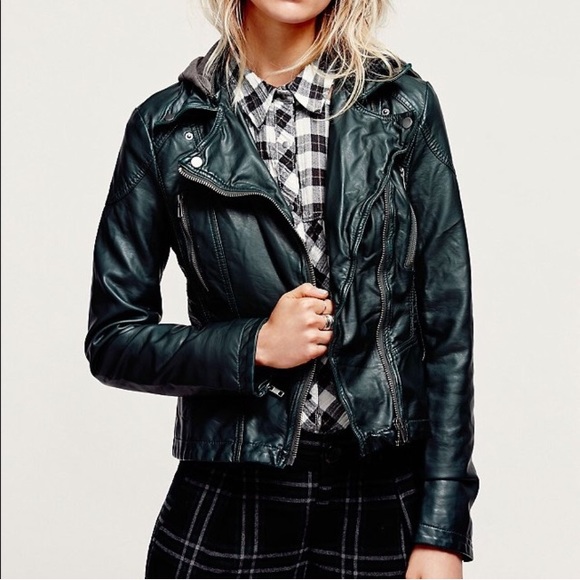 Free People Jackets & Blazers - Free People Vegan Leather Jacket - Size 4