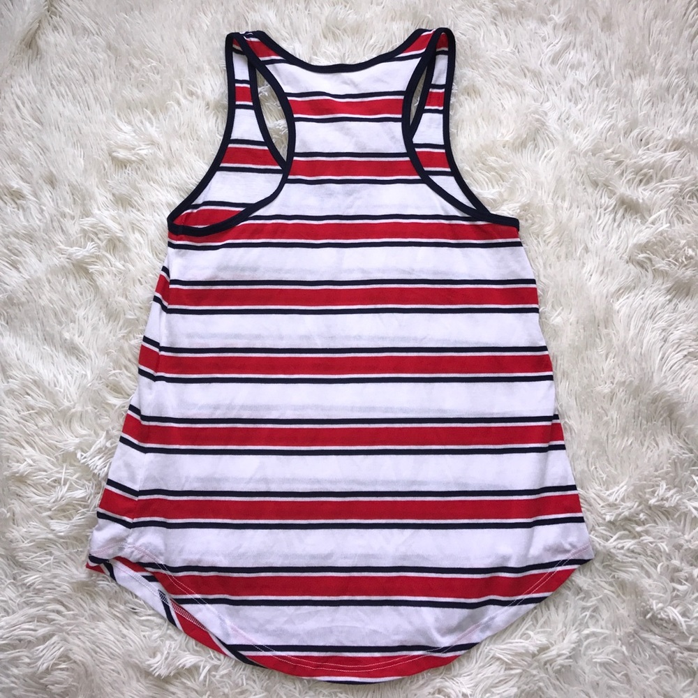 Red, White, Blue Striped Razor Back Tank - Picture 4 of 4