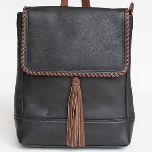 Genuine cowhide leather backpack purse