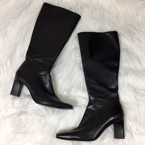 Antonio Melani Tasha leather upper stacked heel