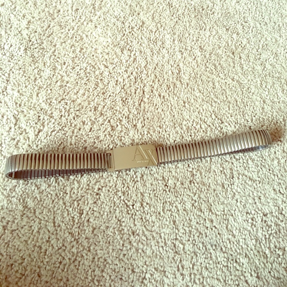 Armani Exchange Sliver waist belt.