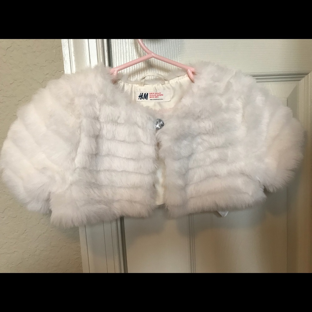 Toddler girl faux fur vest