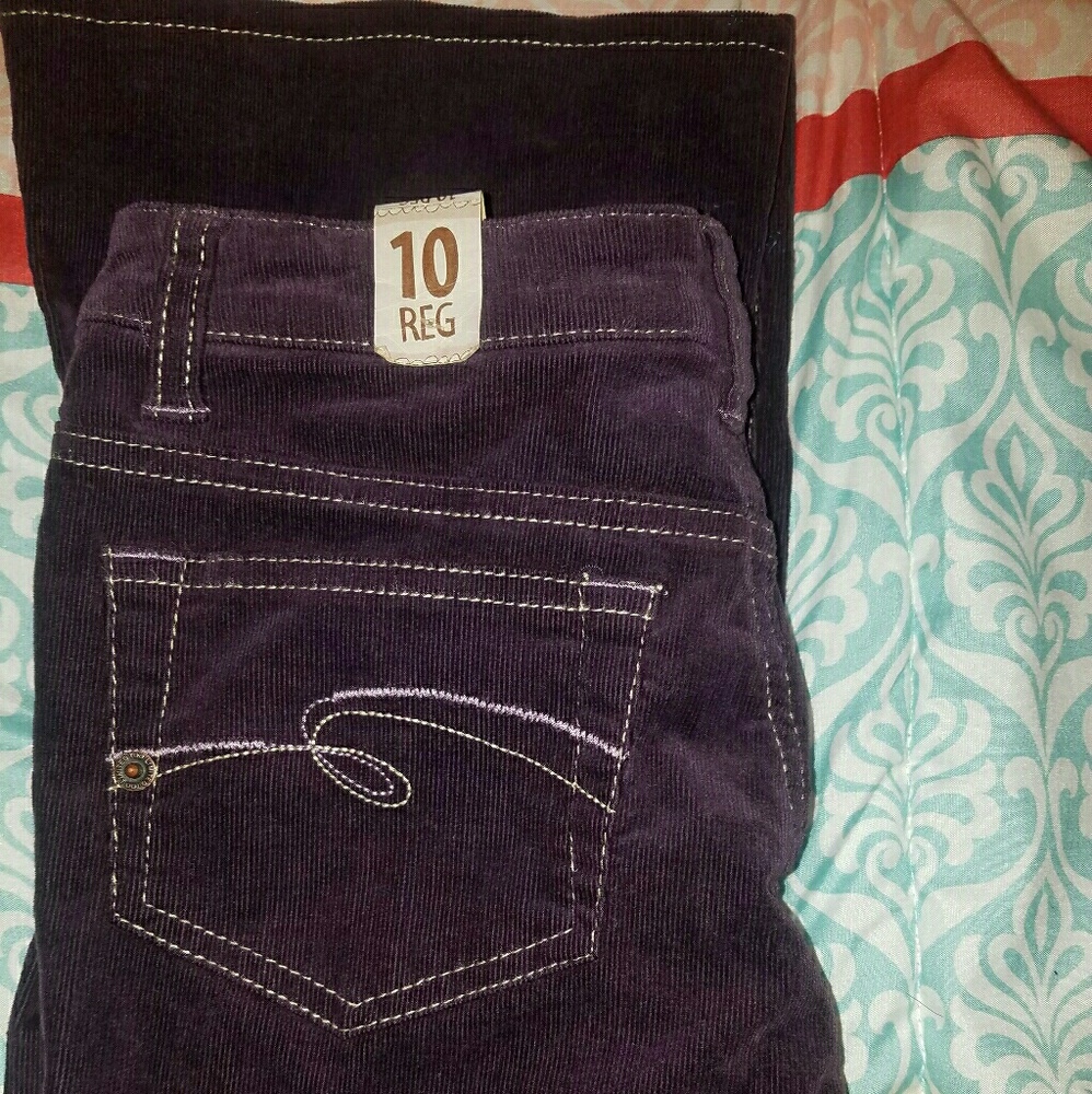 Little Girls Corduroy Pants (Purple)