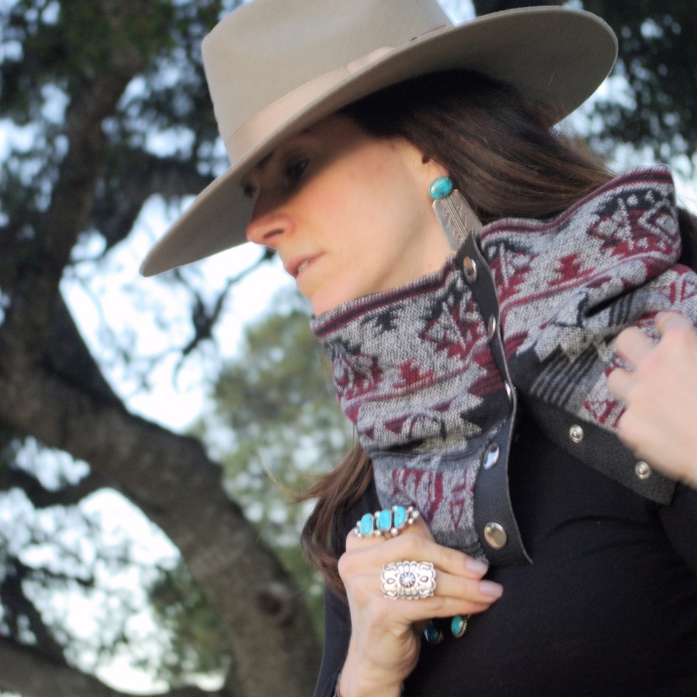 Aztec print cowl