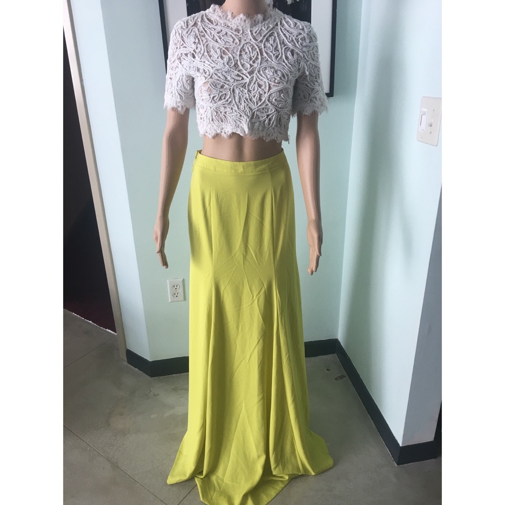 BCBG Lime Green Mermaid Skirt