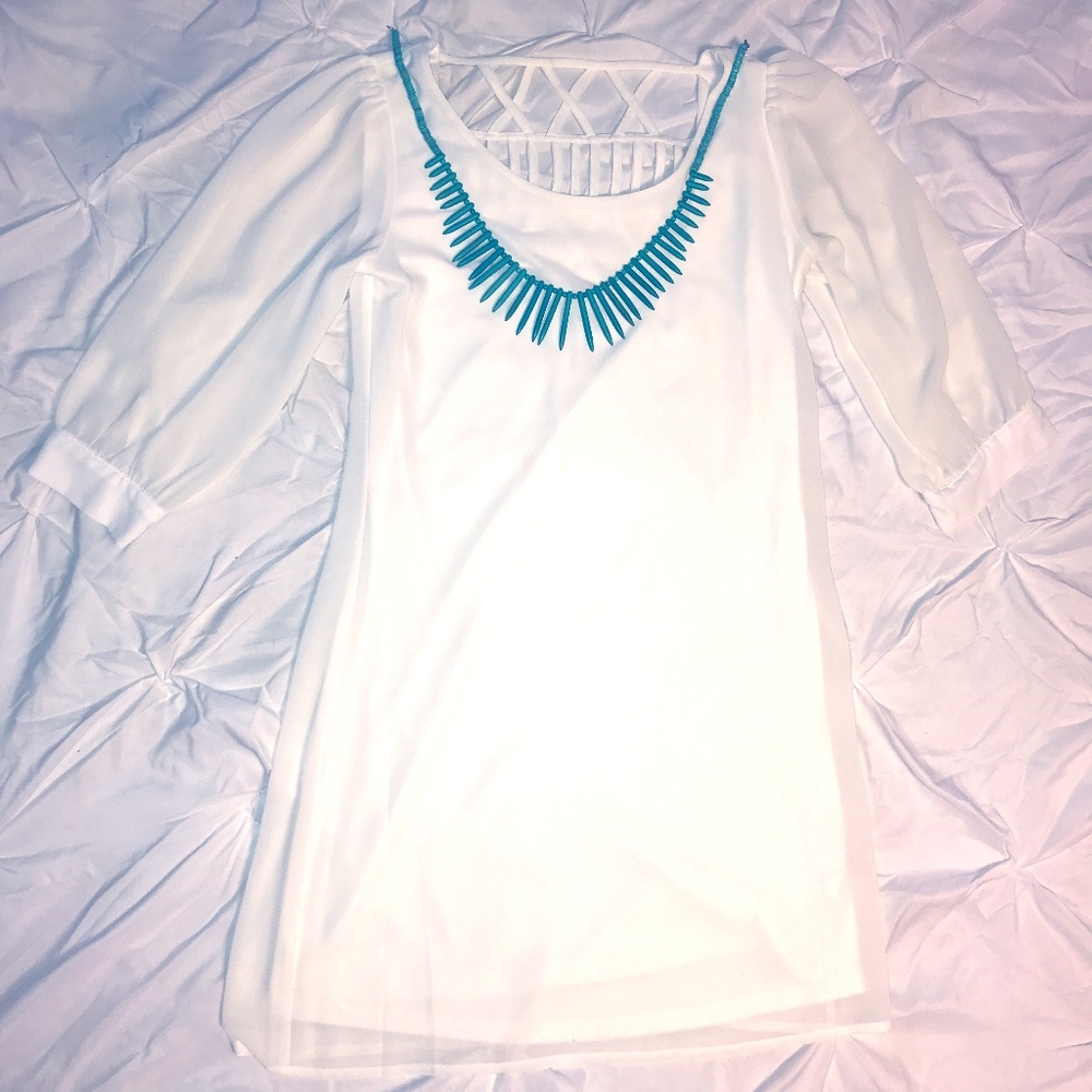 Off white Half Sleeve Dress