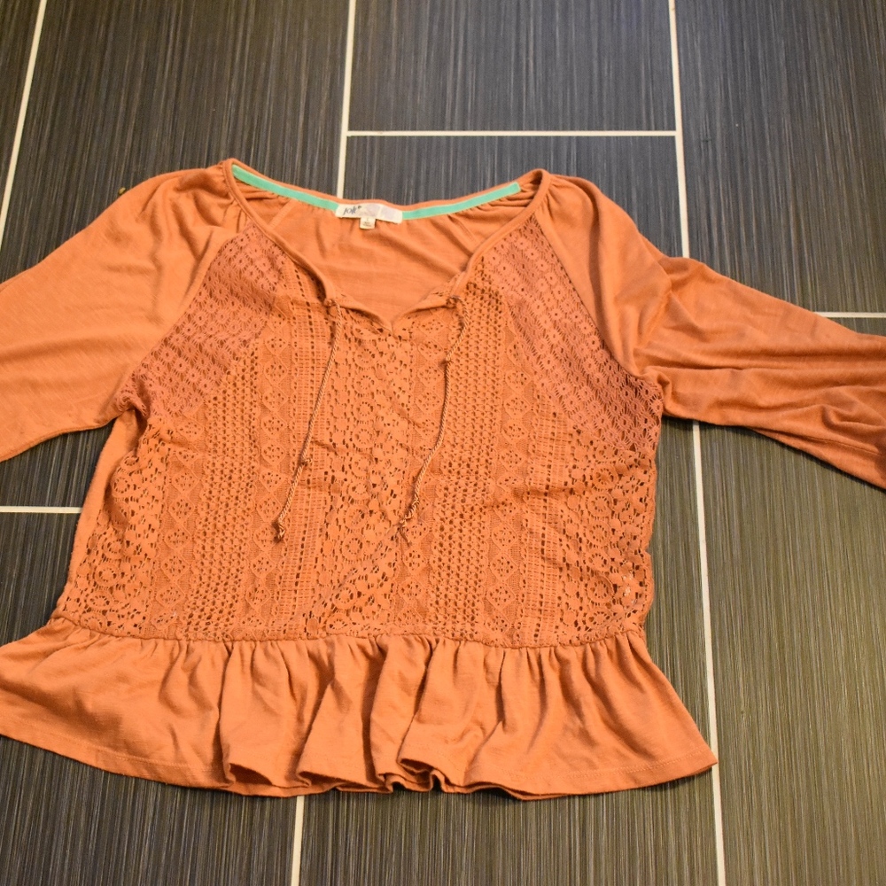 Jolt Orange Topo Size L Ruffled Bottom