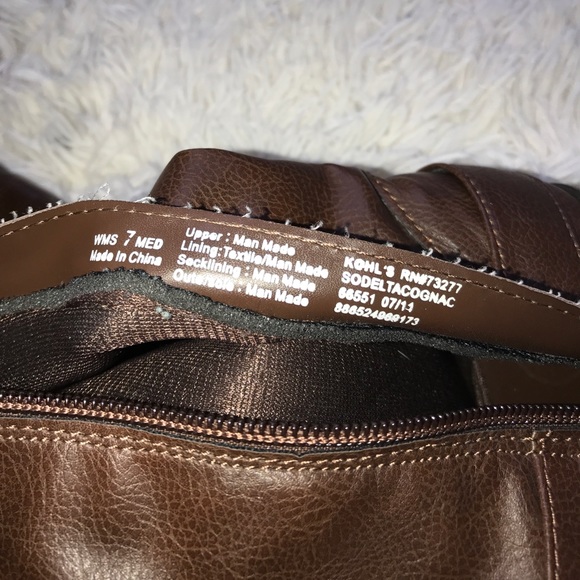 Dark Brown Zip Up Leather Boots with Buckles - Picture 6 of 6