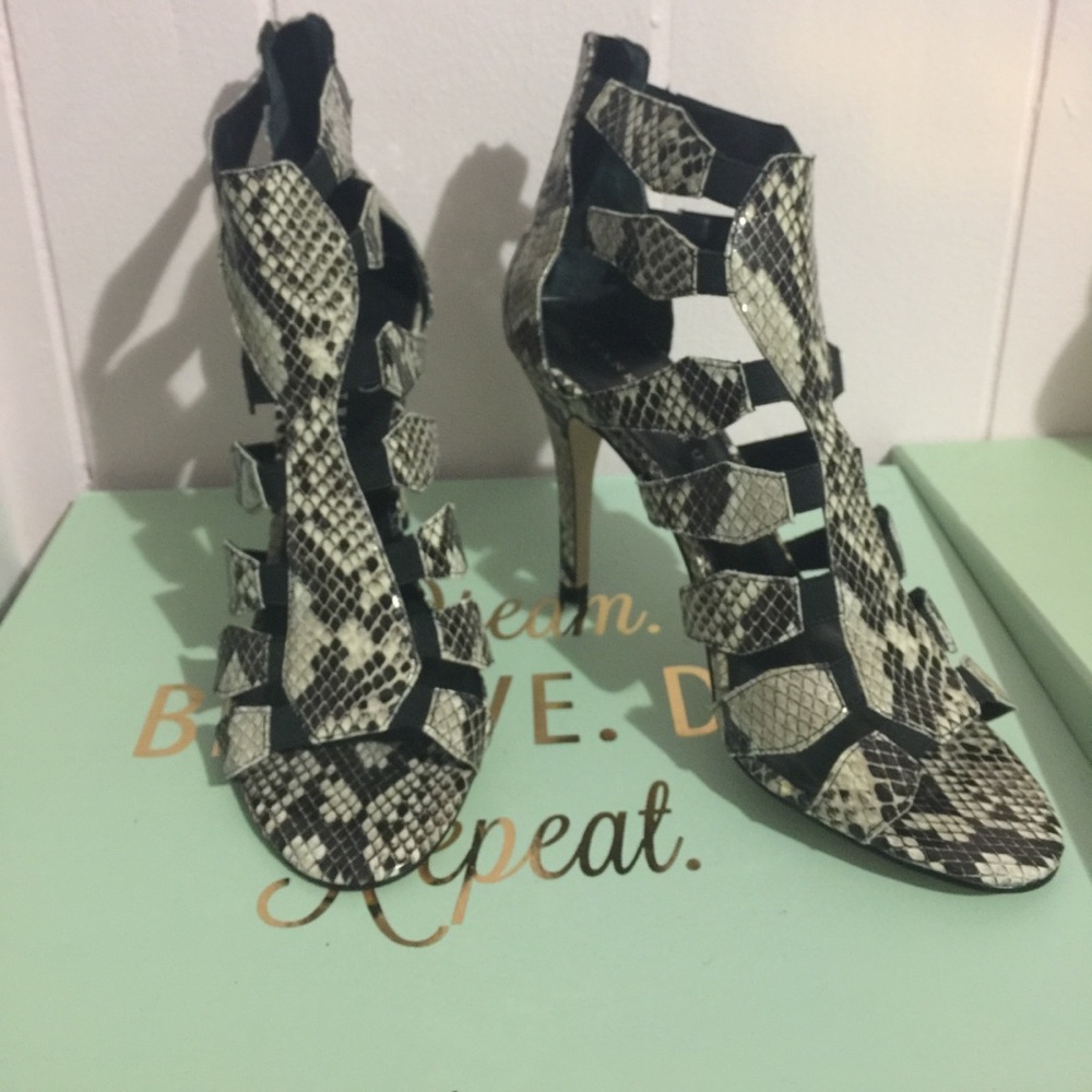 Ivanka Trump (faux) snakeskin heels