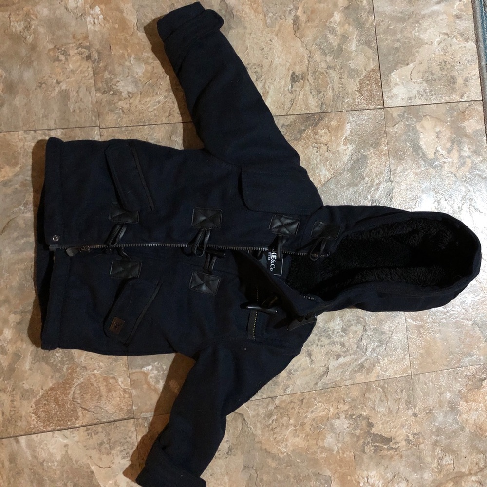 Hawks & Co Outfitters Navy Blue Toggle Coat