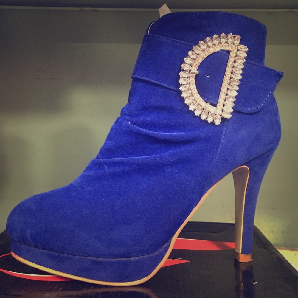 Royal blue booties