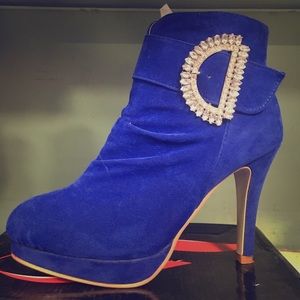 Royal blue booties